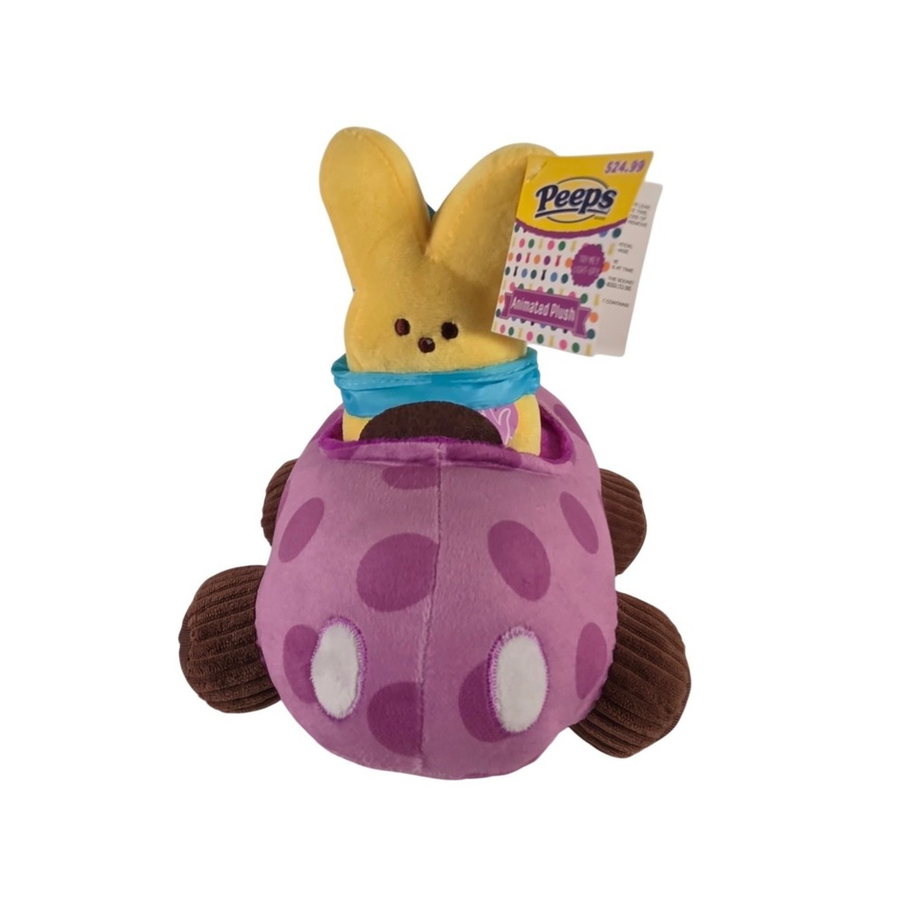 Just Born Peeps Jalopy Jamboree Plush Animated Car Toy Lights Music Moves Easter